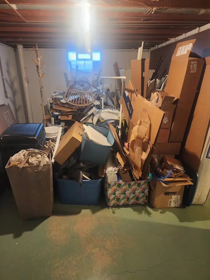 Roll-off dumpster container at job site for Cleanout Dumpster Rental in Mount Washington